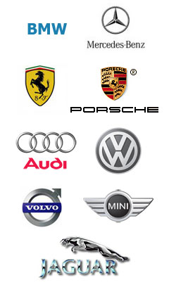 We repair and service: BMW, Mercedes, Ferrari, Porsche, Audi, Volkswagen, Volvo, Mini, Jaguar, and many more!